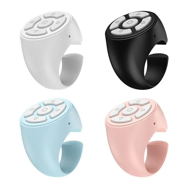 Multi-function BT Ring Remote Control Portable Fingertip Selfie Video Controller Automatic Page Turner Browsing For Phone