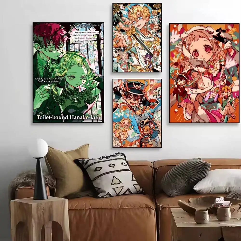 Manga T-Toilet-bound H-Hanako-k-Kun Anime Posters HD Print Vintage Wall Art Decor for Home Study Room