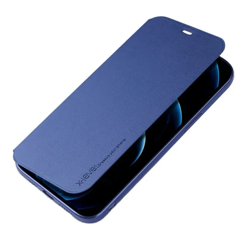 X-level Luxury Original Ultra Thin Slim Flip Case Leather Tpu Book Cover For Iphone15 14 Plus 13 Pro Max Phone Case