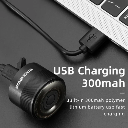 Imagen 2 del producto ROCKBROS luz trasera de bicicleta tipo C lámpara colorida recargable luz trasera de bicicleta de aluminio MTB sillín de carretera tija de sillín luz trasera de ciclismo