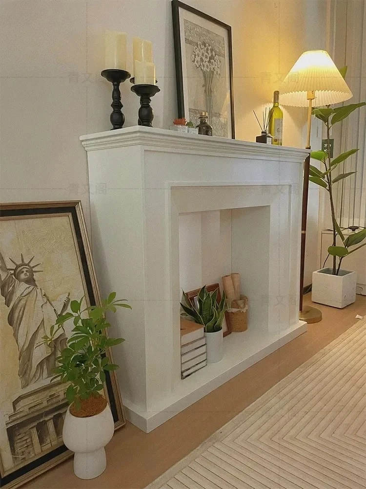 البلد الأمريكي بسيط الصلبة الخشب الموقد خزانة التحف غرفة المعيشة مدخل خزانة حائط الخلفية خزانة التخزين #2