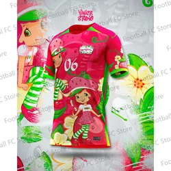 2024 New Arriavl Summer Strawberry Shortcake Special Design Football Jersey For Adult/Kids Soccer Jersey Tops Oversized