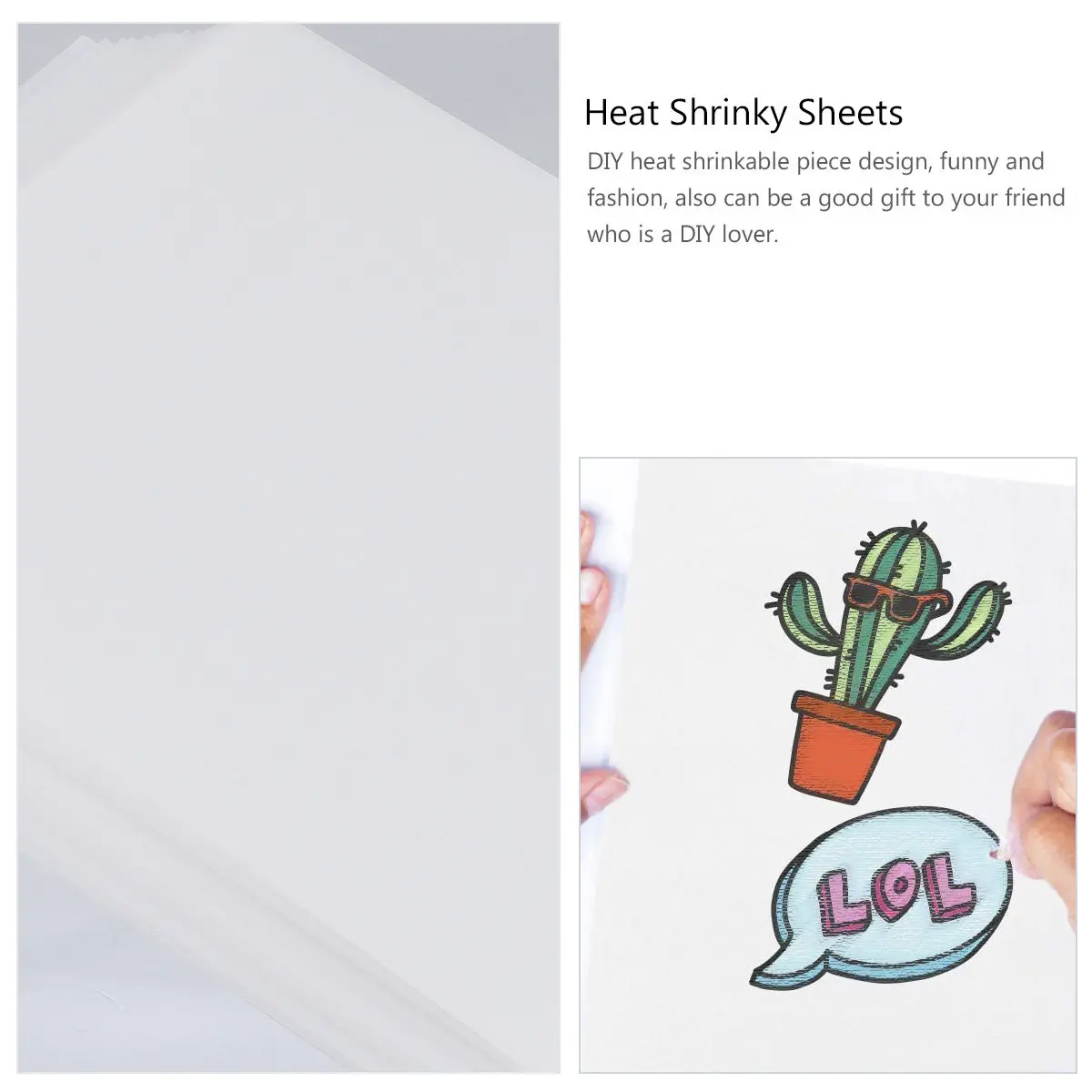 

Набор термоусадочной пленки: прочный термоусадочный материал для рукоделия, изготовления украшений, подвесок и фурнитуры для сережек