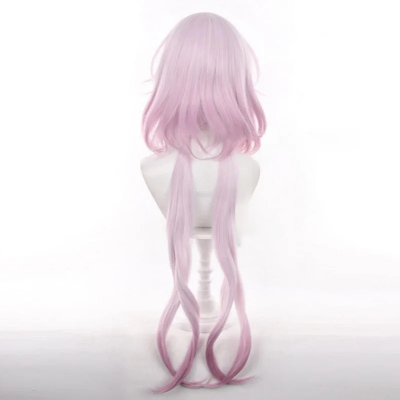 HSR March 7th Evernight Cosplay Wig Pink Purple Wig Heat Resistant Synthetic Wigs for Halloween Carnival Party Costume + Wig Cap