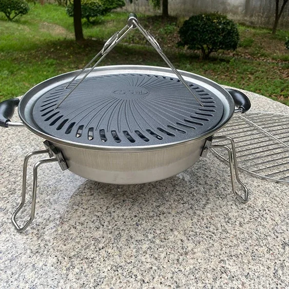 High quality factory directly made cast iron stainless steel BBQ barbecue set tool