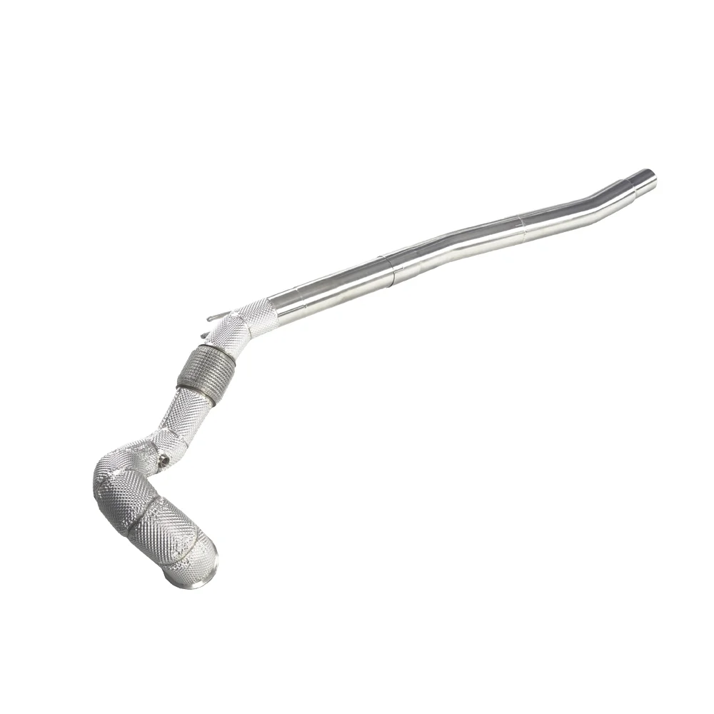 JTLD 304 Stainless Steel High Quality Performance Polished Exhaust Downpipe For VW GOLF MK8 GTI 2.0T With OPF