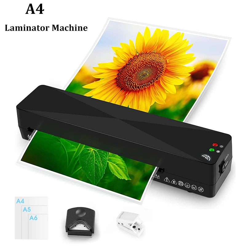 A4 Professional Thermal Office Hot and Cold Laminator Machine for Document Photo Blister Packaging Plastic Film Roll Laminator