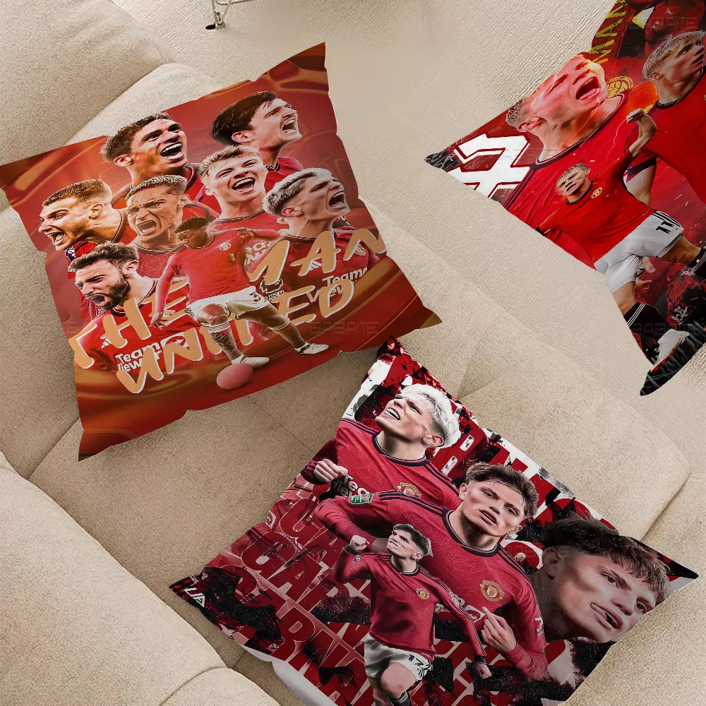 

M-Manchester U-United F 45*45cm Cushion Cover Pillow Cover Decor Pillowcase Home Pillowcase For Couch Pillow