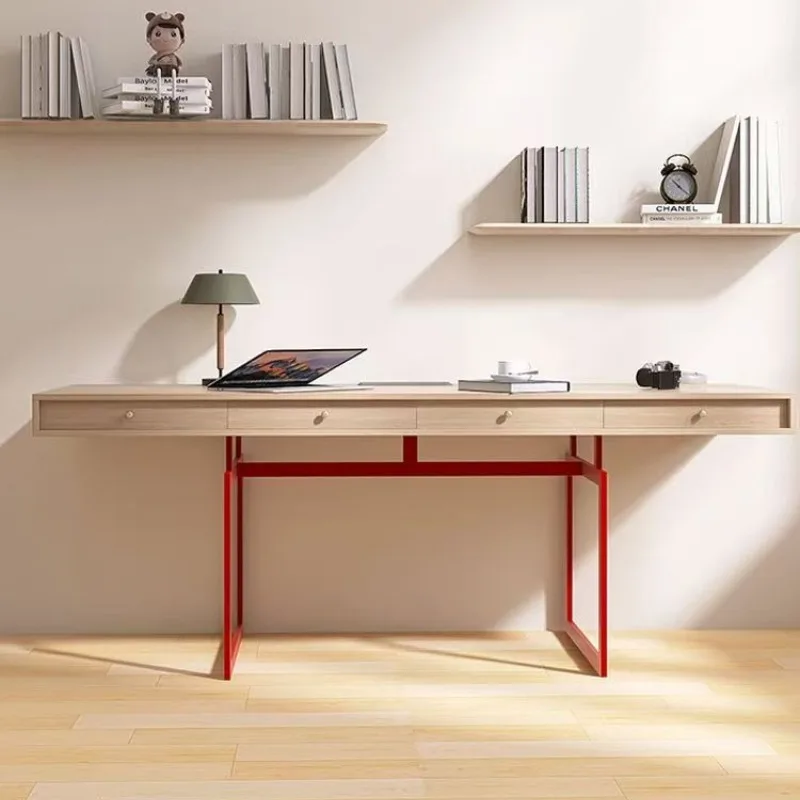 Italian Minimalist Wood Office Desk Nordic Design Bedroom Study Computer Desk High-end Writing Desk Commercial Furniture FYOD