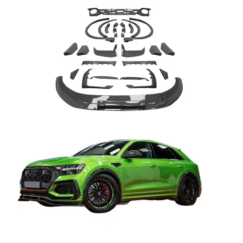 Dry Carbon Fiber RSQ8 ABT Body Kit For Audi RSQ8 Upgrade ABT Style Auto Parts Front Lip Wheel Eyebrow Rear Diffuser Top Wing