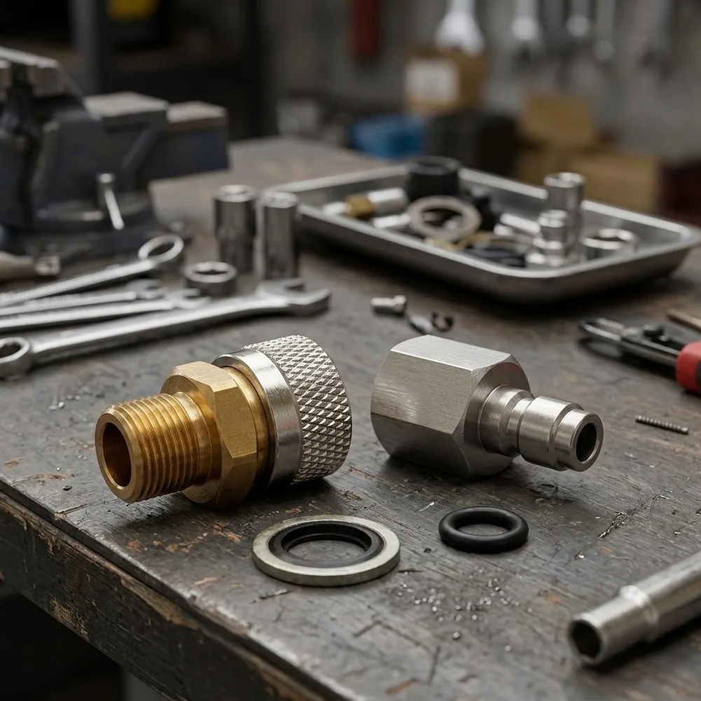 1/8 For BSP Quick Coupler Adaptor for Air Filling Charging Hose Compatible with Standard Pneumatic Tool Interfaces