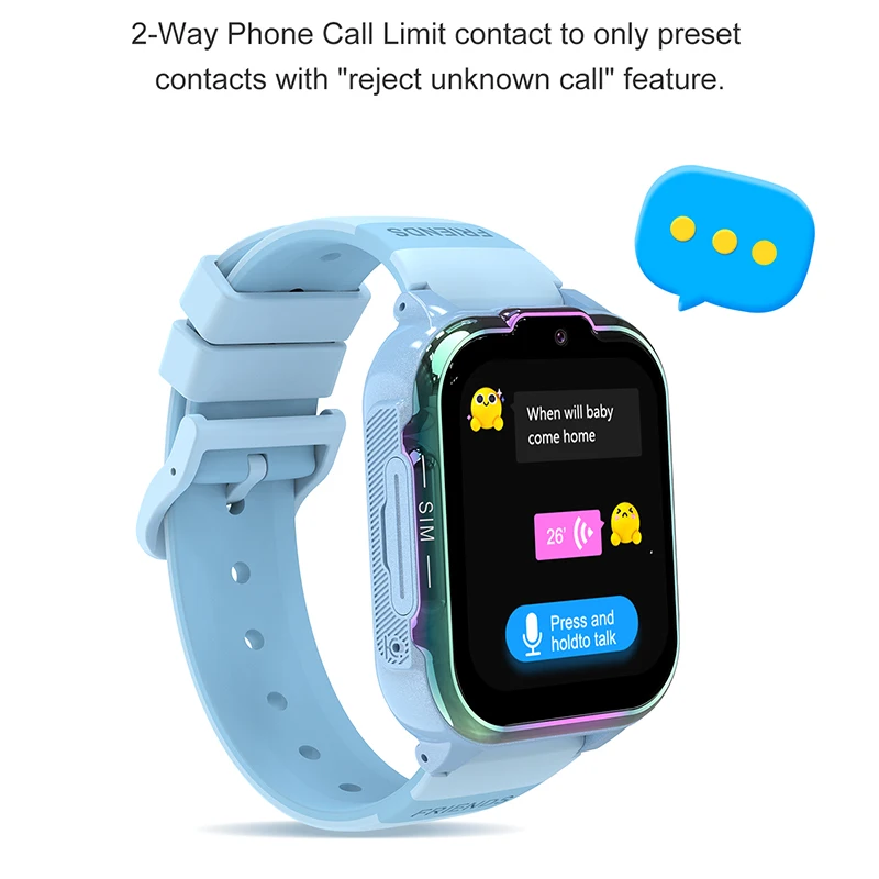 Kids Smart Watch 2024 New Sim Card Smartwatch For Children Sos Call Phone Camera VoiceChat Photo Boy Girl Gift Color Screen DH20