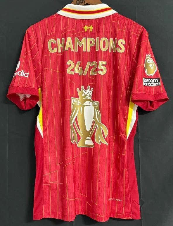 

2025 Summer Hot-selling New Men's Championship Gold Medal Trophy Short-sleeved Home Football Shirt Outdoor Training T-shirt