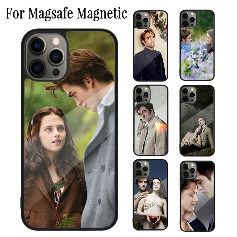 Funny Robert Pattinson Twilight Vampire Magnetic Phone Case Coque For iPhone 16 15 14 Plus 13 12 11 Pro Max Magsafe Wireless