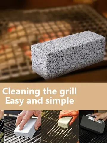 1pc BBQ Grill Cleaning Brush Brick Block Barbecue Cleaning Stone Pumice Brick For Barbecue Rack Outdoor Kitchen BBQ Tools