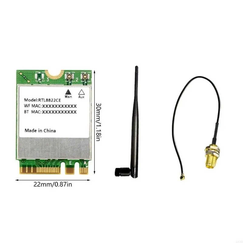 N84B RTL8822 WiFi 5 Networking Card 2.4G/5GHz พร้อม BT5.0 ขั้นสูงที่มีเสถียรภาพ
