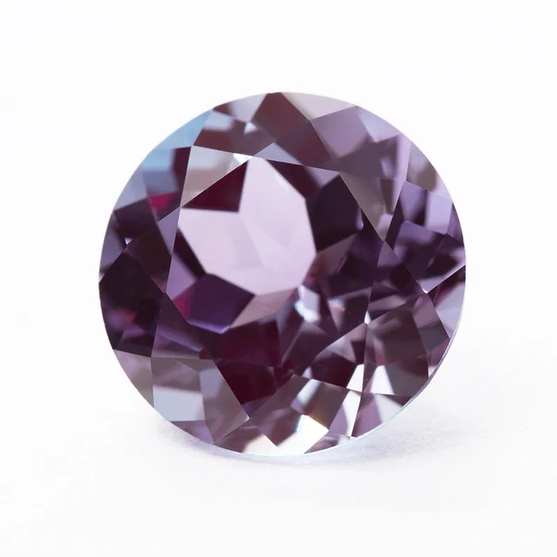 

Lab Grown Stone Alexandrite Round Shape Purple Color Charms Beads Selectable AGL Certificate for Diy Jewelry Making Materials