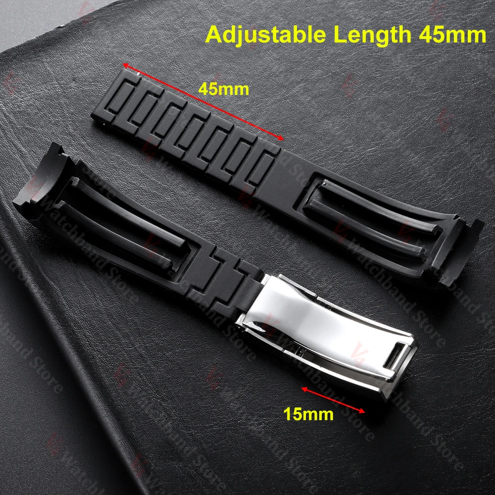 Curved Silicone Strap for Rolex DAYTONA SUBMARINER Yacht-Master GMT Explorer Wrist Band Rubber Sport Bracelet 20mm 21mm 22mm