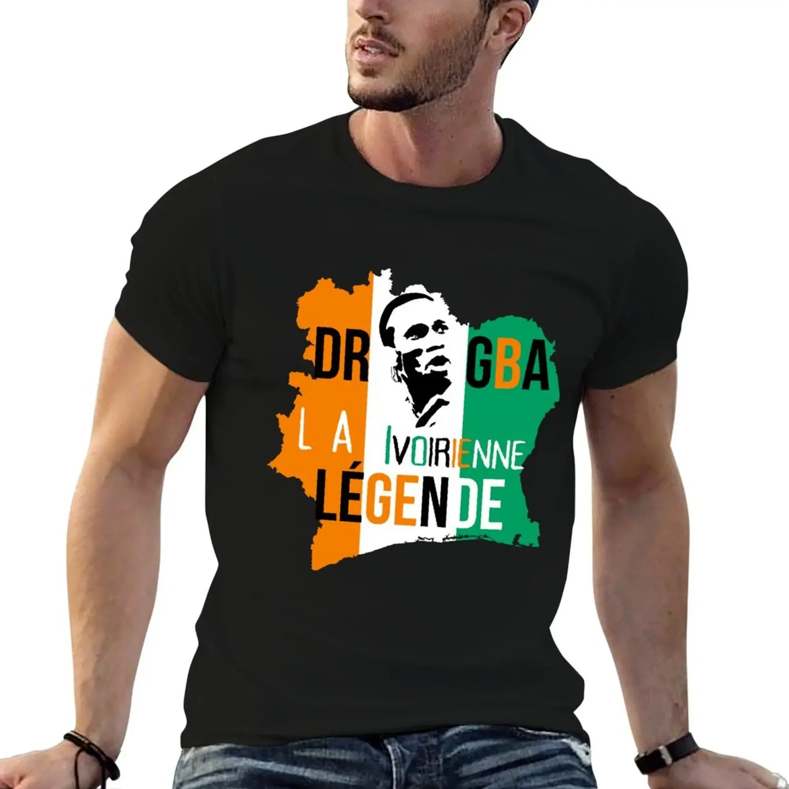 DROGBA - LA LéGENDE IVOIRIENNE T-Shirt plus sizes summer top oversized graphic tee men clothings