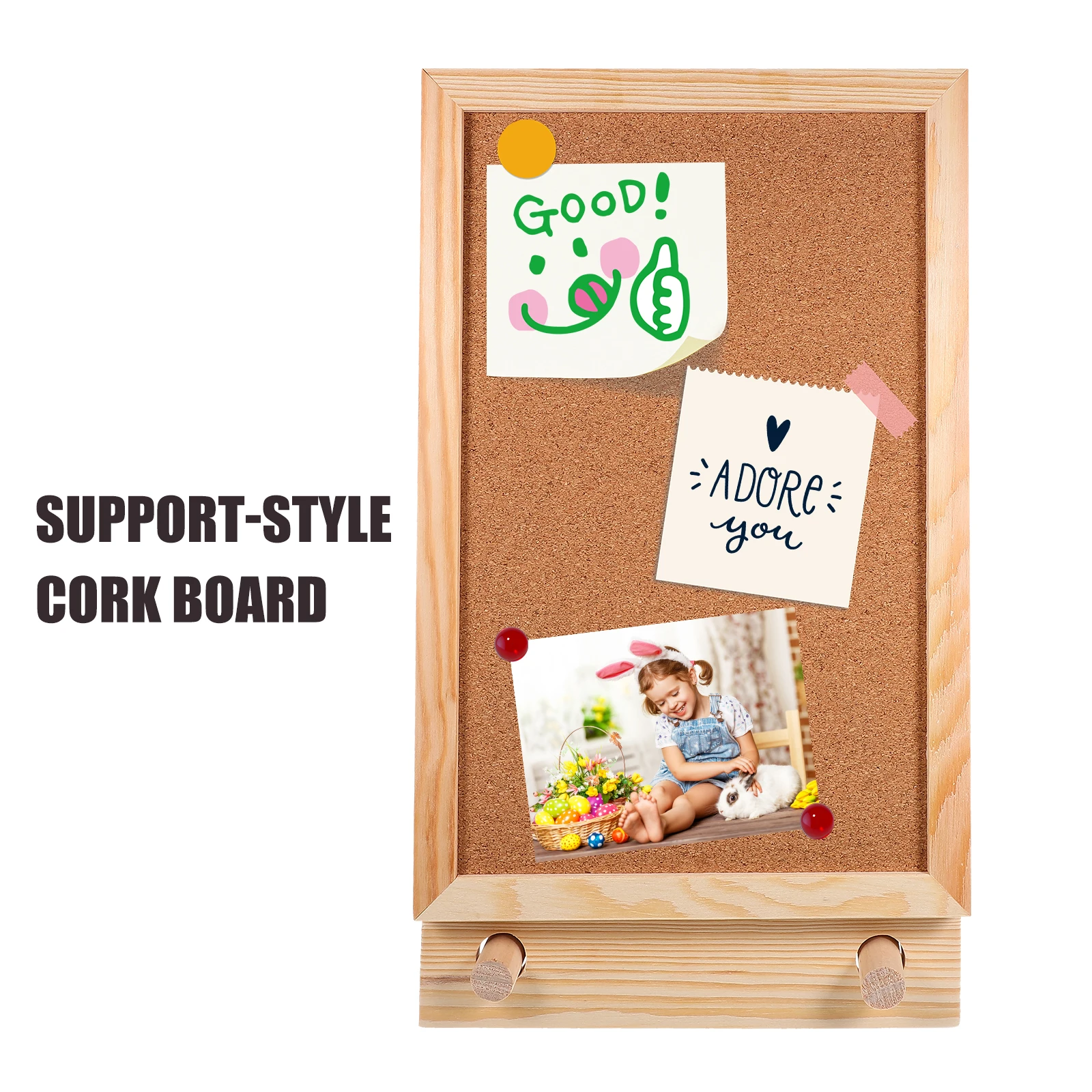 

1 Set Desktop Cork Board Bulletin Notice Pin Wall Display Memo Boards For Home Study Decorative Office Supplies