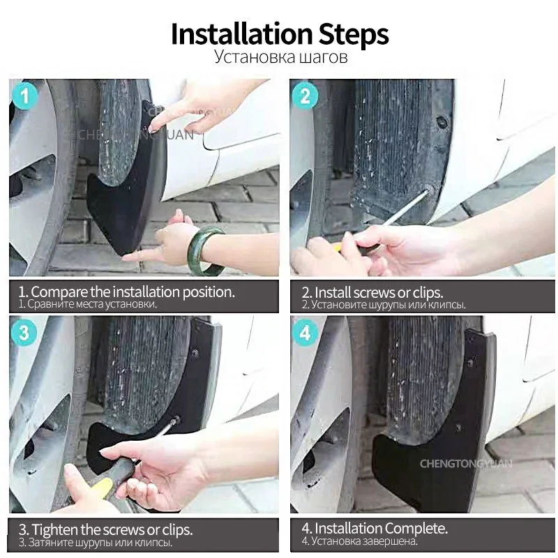 Juego de 4 Guardabarros para Acura RDX TC1 2 2019~2023, Delanteros y Traseros, Protectores de Salpicaduras, Accesorios para Guardafangos