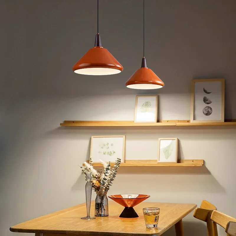 

Orange LED Simplicity Hanging Light Bauhaus Dining Room Chandelier Living Room Bedroom Pendant Lamp Kitchen Bar Round Droplight