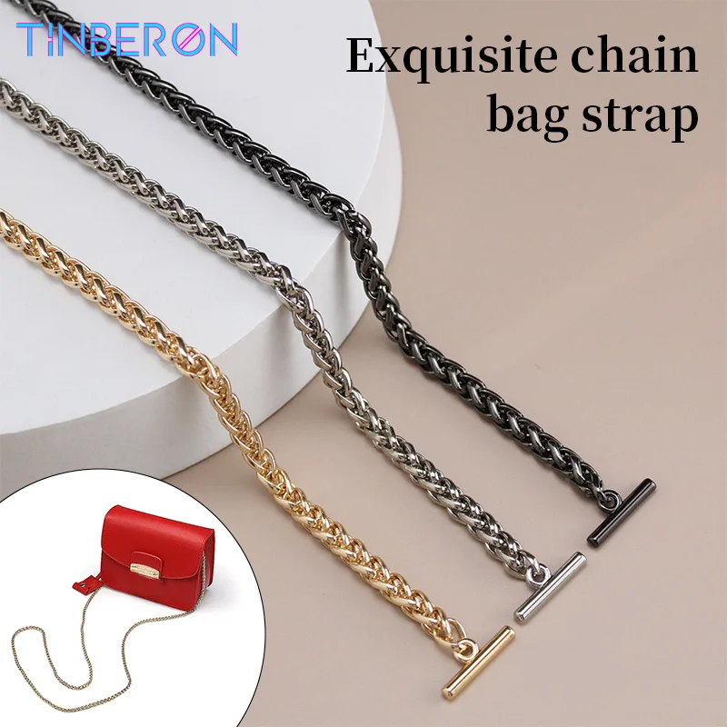 TINBERON T Hook Chain Bag Strap Metal Bag Accessories Luxury Designer Bag Chain Strap Handbag Shoulder Crossbody Bag Chain Strap