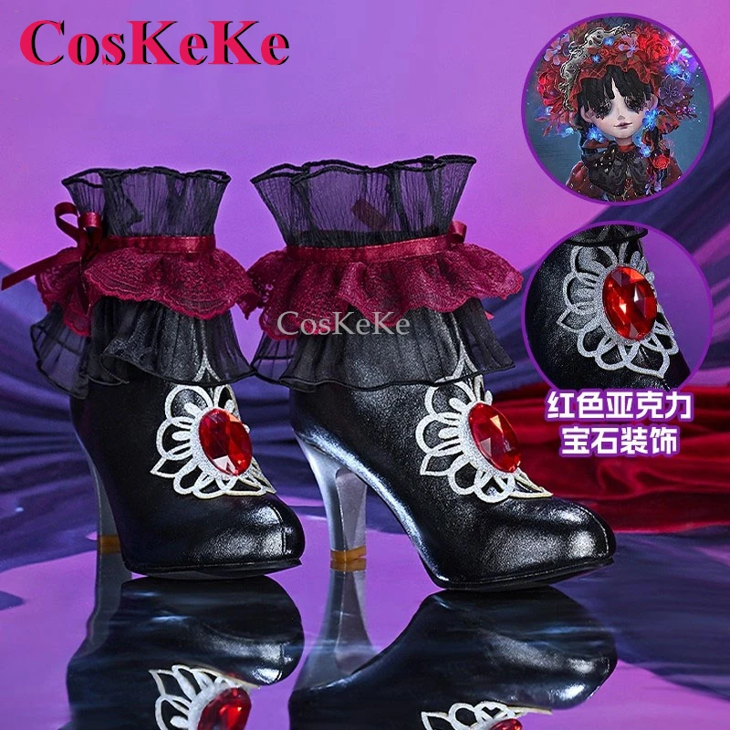 

CosKeKe Little Girl Shoes Cosplay Game Identity V Universal Fashion Miss Pomegranate High Heels Activity Role Play Accessories