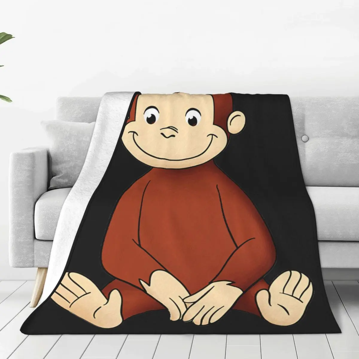 Monkey Curious George Bed Blanket Bed Covers Luxury Blanket Flannel Blanket Air conditioning blanket