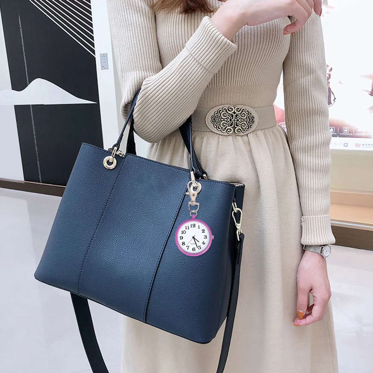 

Retro Hanging Pocket Vintage Watch Pendant Chain Necklace Pocket Watch Necklace Rosy For Men Women Elegant Timepiece Accessory