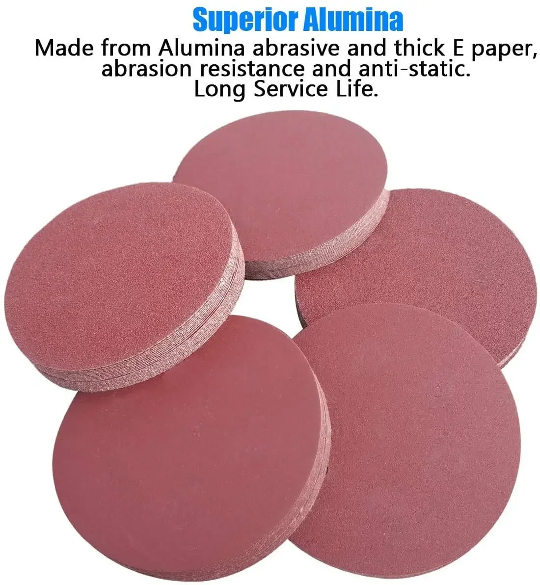 25 Pcs 5 Inch 6 Inch PSA Sanding Discs Aluminium Oxide Self Adhesive 40-2000 Grit Sandpaper for Metal Car Grinding and Polishing