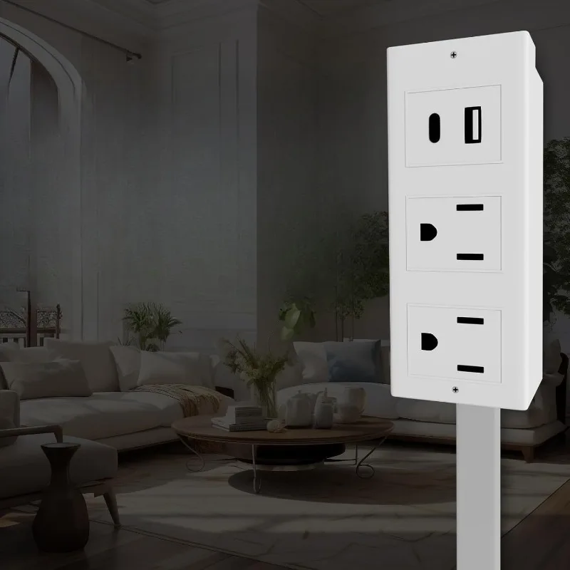 Wall Socket for Behind Couches Nightstands Desks EU Electrical Outlet Extender Plug Wall Outlet Extender Extendable