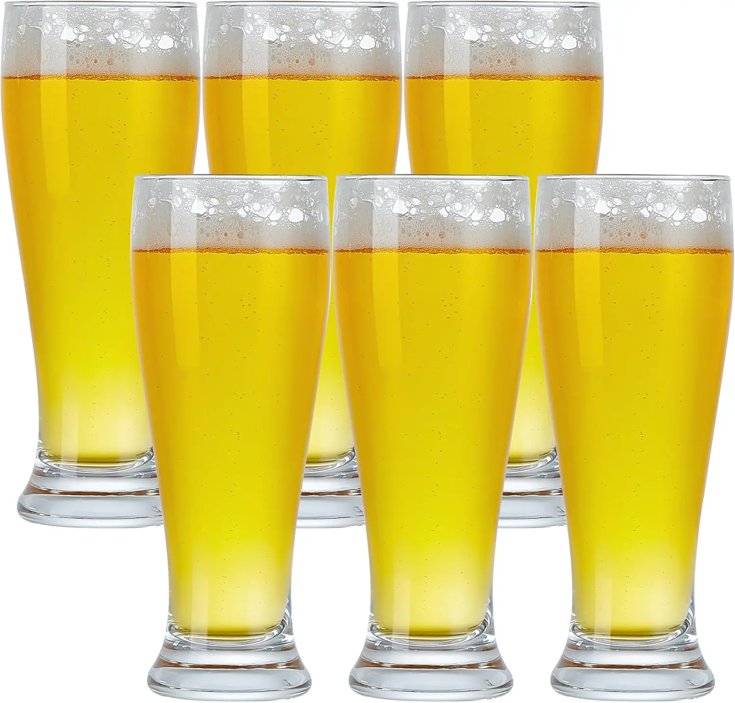 

Free BPA Plastic Beer Glasses Set of 6 450ml Pint Glasses Tall Beer Cups Drinking Glasses for Cold Beverages or Party