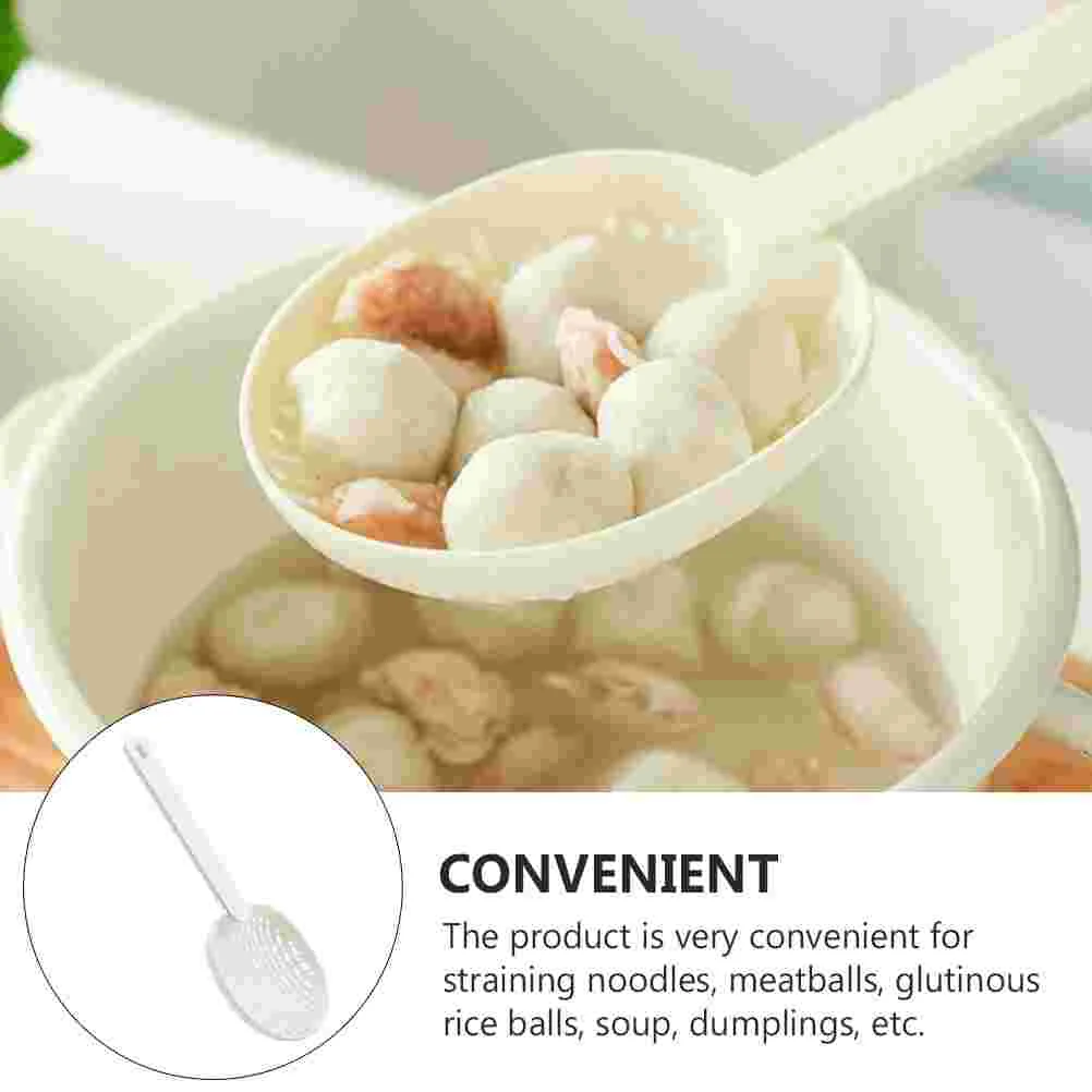 Lo Mein Colander Kitchen Long Handle Spoon Hollow Metal Soup Straining Abs Rounded Edge Hot Pot