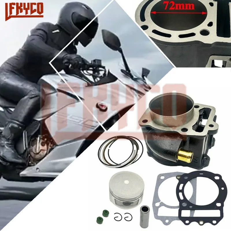 Motocykl 72mm silnik części cylindra zestaw uszczelek tłoka do Honda Helix CN250 CF250 CH250 CFMOTO 250CC hulajnoga Motoblock
