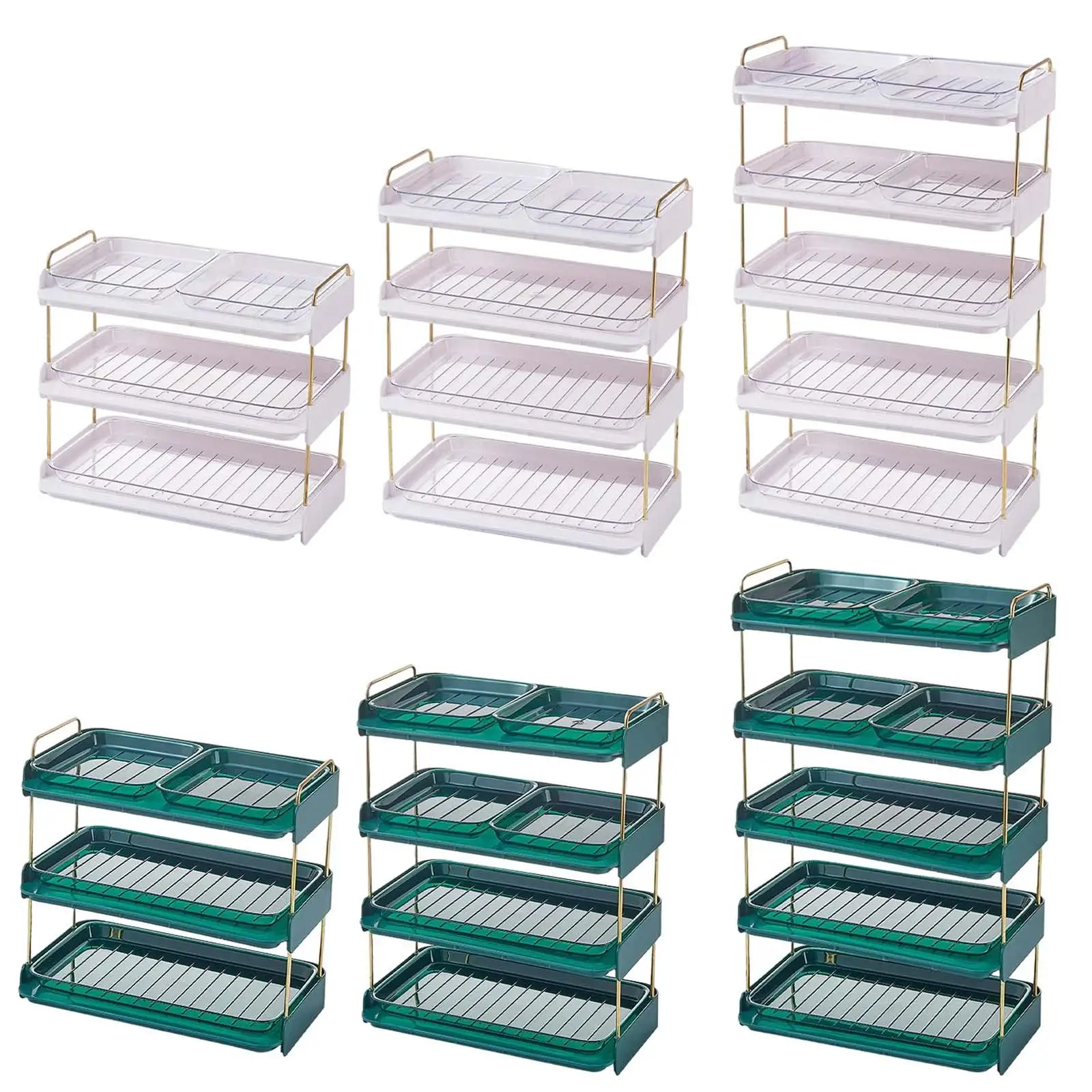 Multi Layer Side Dish Rack Organizer Shelf for Household Dining Table Pantry