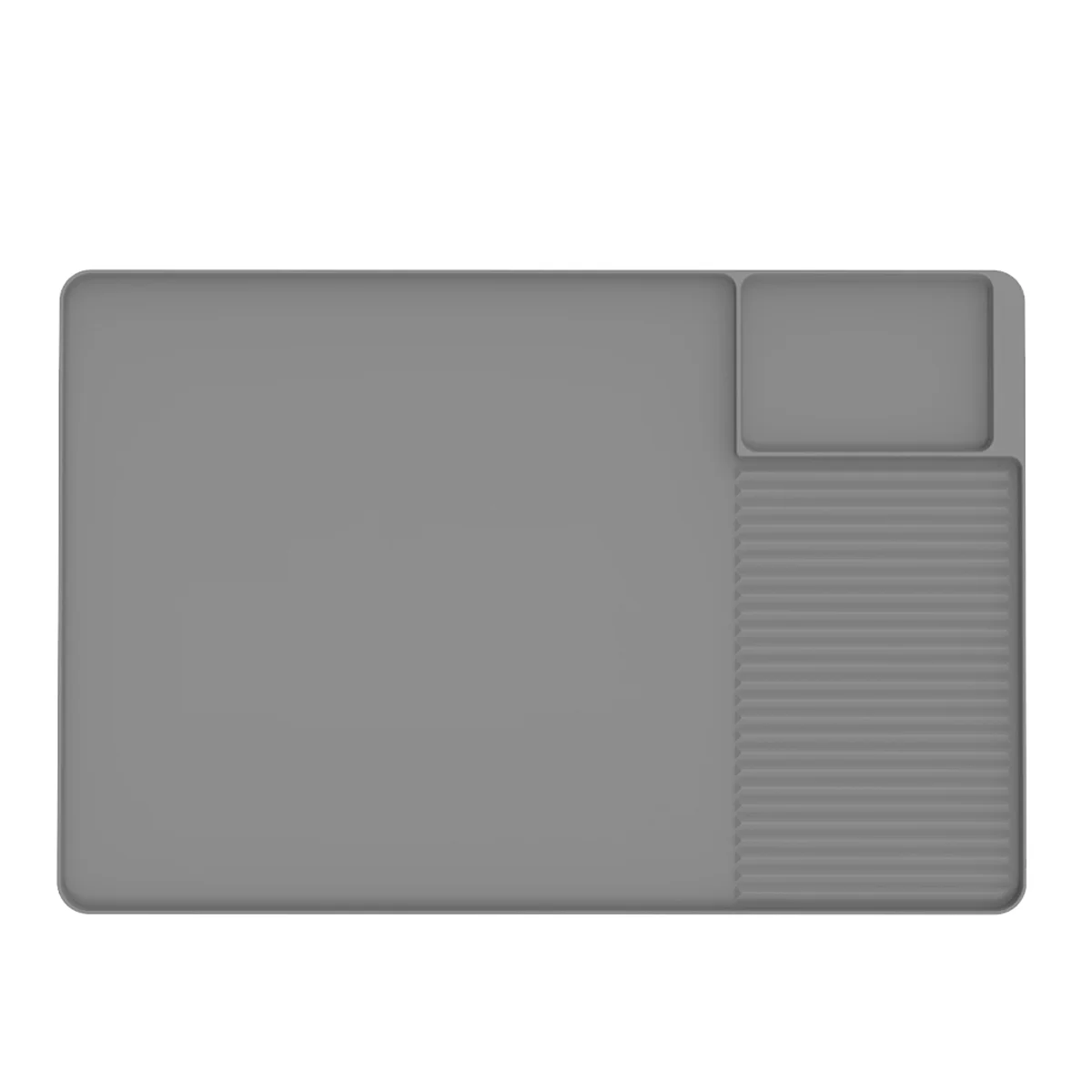 Silicone Coffee Mat 24x16In Coffee Bar Mat with Detachable Dish Drying Mat for Kitchen Countertops Coffee Accessories B-A70Z