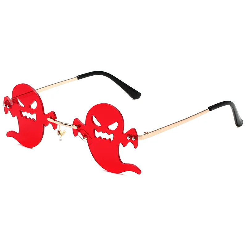 

Rimless Devil Sunglasses Men's Women's Funny Ghost Eyeglass Design Sun Glasses Party Decoration UV400 Outdoors Fishing Eyewear