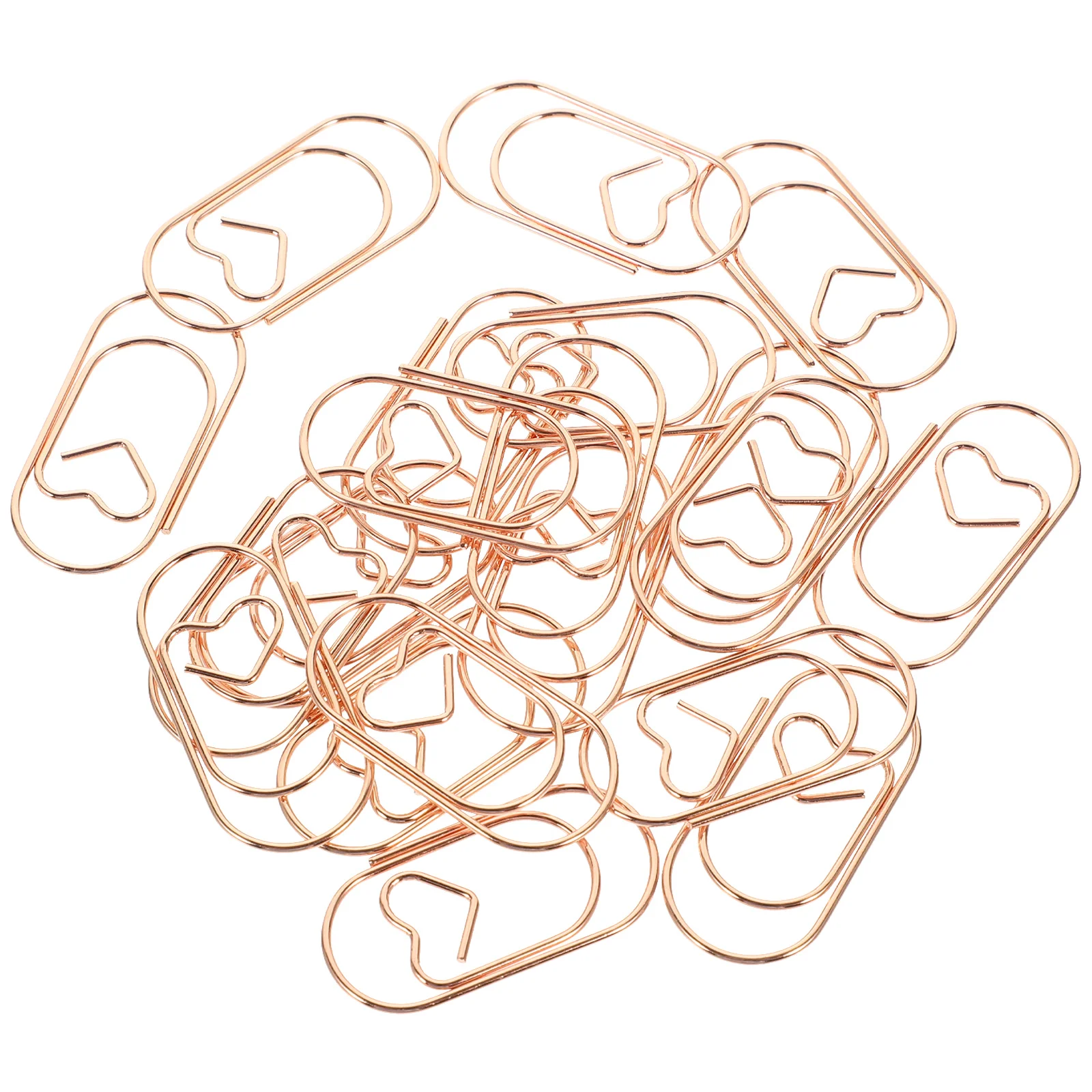 20pcs Metal Paperclips Strong Clamping Force Small Office File Clips For Documents Photos Creative Shaped Exquisite