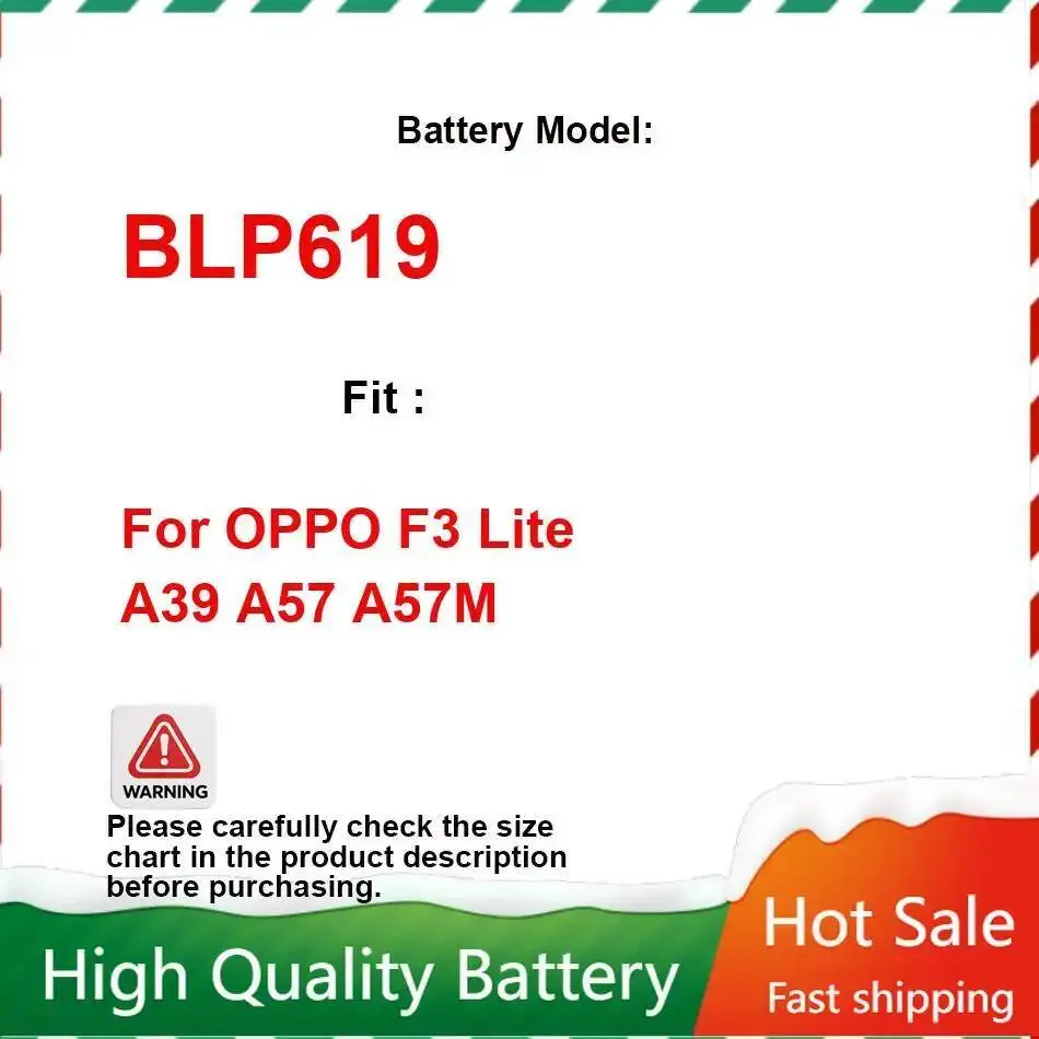 Reliable Replacement Mobile Phone Battery 2900Mah For Oppo F3 Lite A39 A57 A57M BLP619