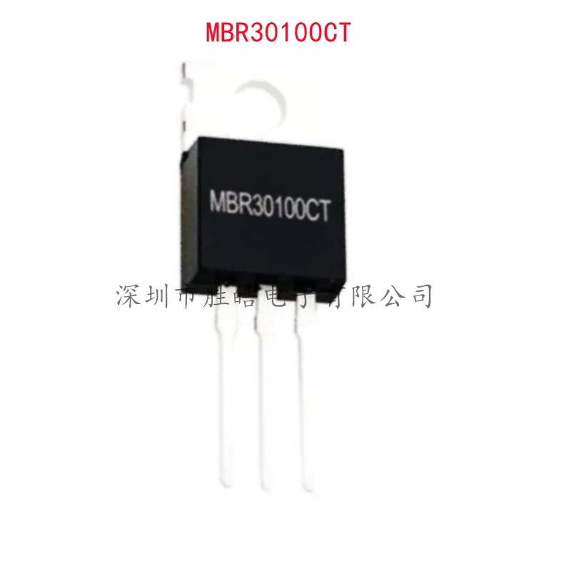 

(10PCS) NEW MBR30100CT MBR30100 B30100G 30A100V Schottky Diode Straight TO-220 MBR30100CT Integrated Circuit