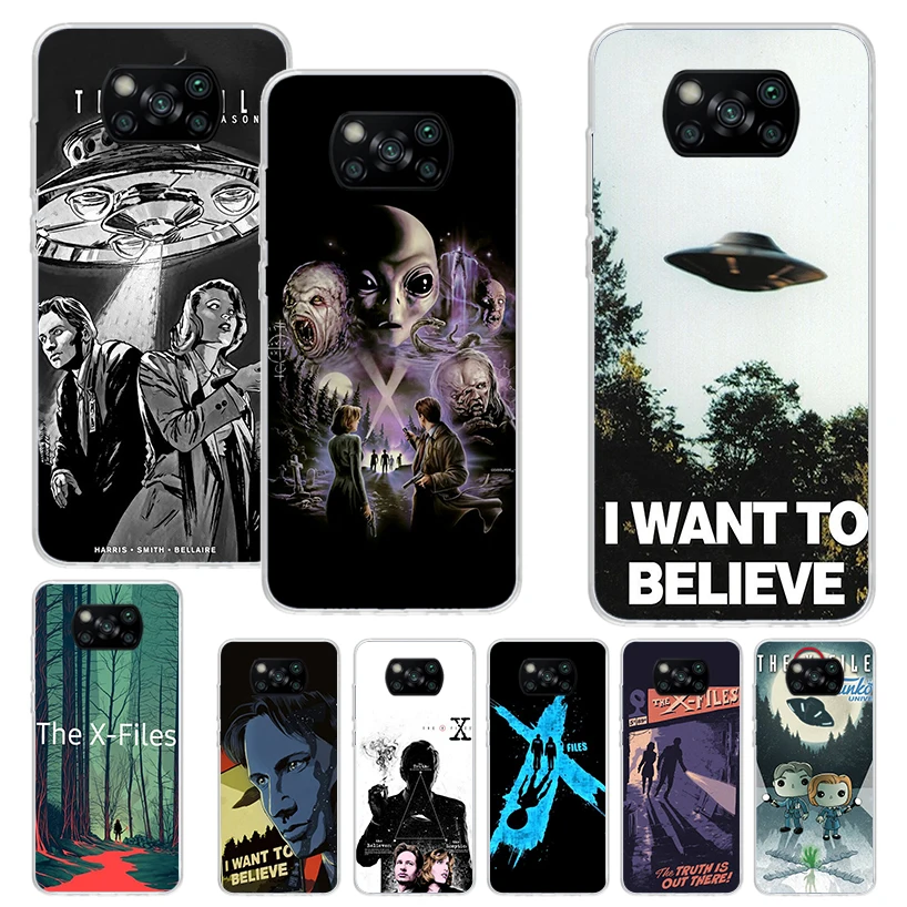 The X Files I Want to Believe Print Soft Case for Xiaomi Poco X3 X4 NFC X5 Pro M3 M4 M5S Phone Shell F5 F4 GT F3 F2 F1 Pattern C