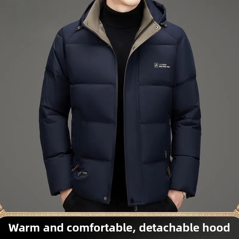 

Pierre Cardin Men's Thickened Cotton Jacket Winter New Style Windproof Warm Casual Fashion Standard Fit Polyester