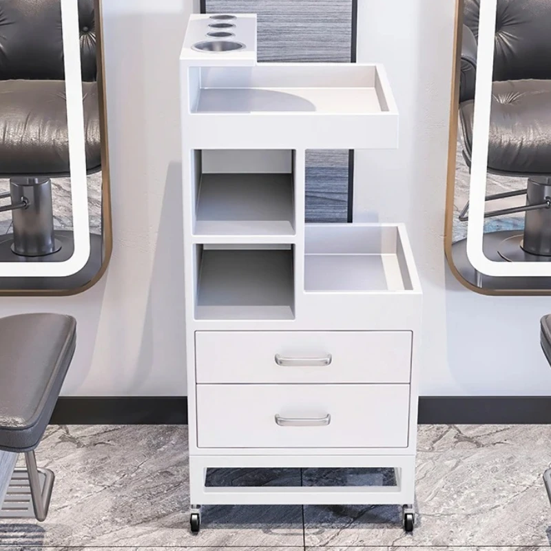مانيكير الفاخرة الحديثة صالون عربة نمط تخزين الجمال عربة الحلاق وظيفية Carrello Parrucchiere صالون الأثاث #3