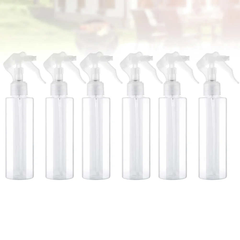 6pcs 150ml Portable Plastic Spray Bottles Multifunction Spray Bottles Clear Dispenser Bottles for Home Travel (Transparent)