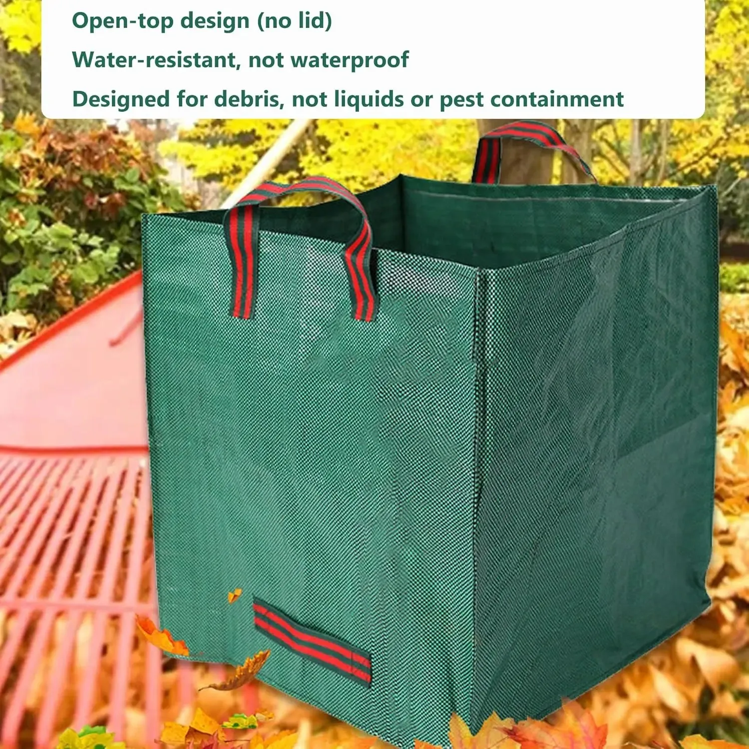 1-3pcs large reusable garden waste bags 120l 125l 200l self standing yard leaf bags for lawn clippings and garden debris cleanup