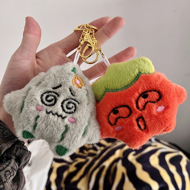 

1 шт., милая горькая хурма, гребешок, чеснок, плюшевая кукла, игрушка, брелок, забавная плюшевая игрушка, подвеска, сумка, украшения, аксессуары, подарки