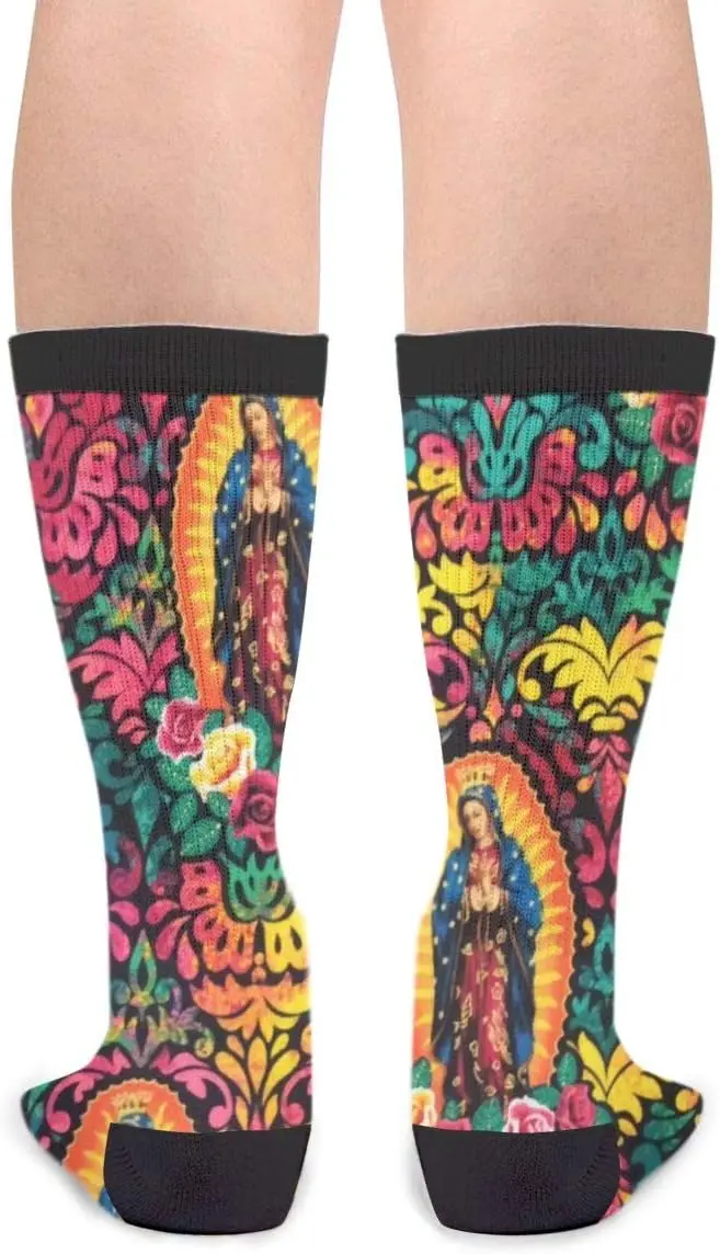 ถุงเท้าลายพิมพ์สำหรับทุกเพศ ถุงเท้าสั้นลายพิมพ์ดีลักซ์ 40 ซม