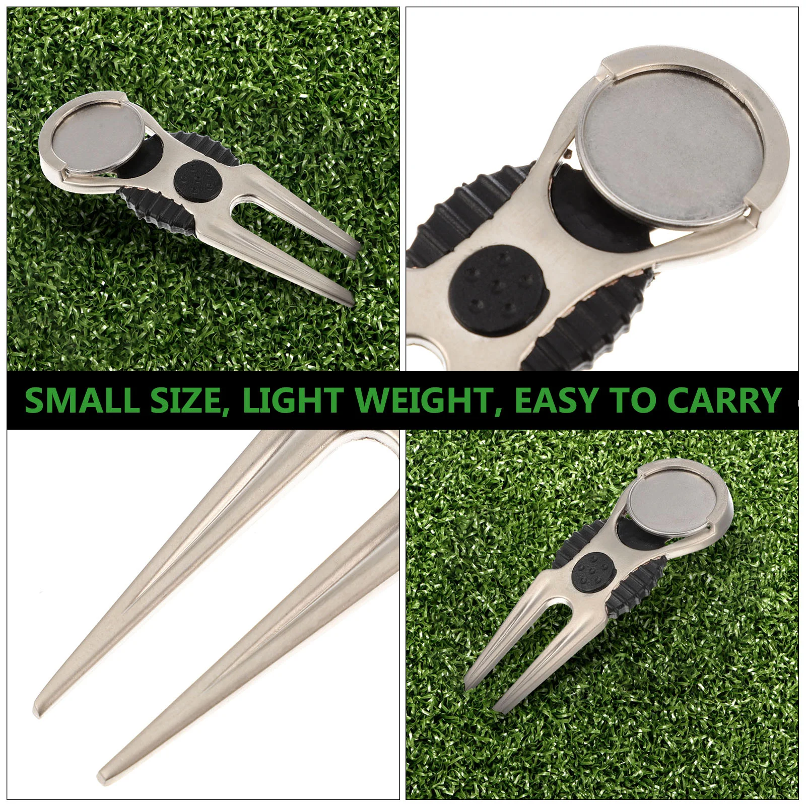 Golf Green Fork Zinc Alloy Golfs Tool Grass Repair Divot Mowing The Device Greens Training