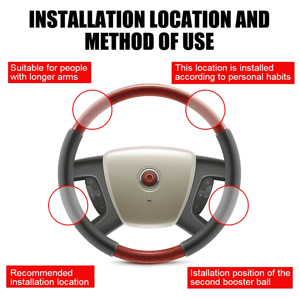 Universal Spinner Knob 360 Degree Car Steering Wheel Booster Grip Ball Turning Hand Control For Car Truck Tractor Forklift